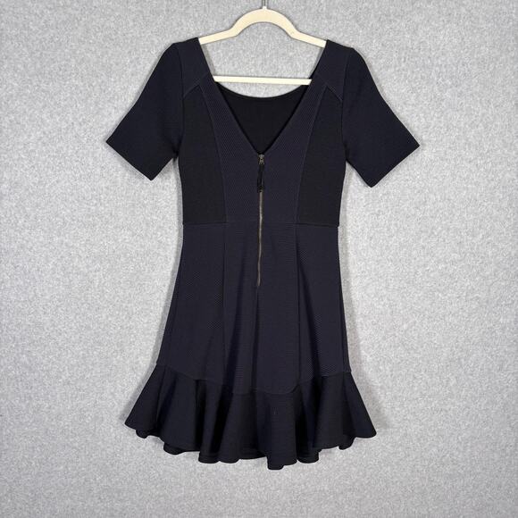 Anthropologie HD In Paris Dress 6 Marcelline Ruffle Textured Ribbed Flounce Twee - Picture 7 of 14